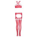 Erotic Suspender bodystocking Jasmina- Red