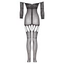 Stunning Suspender-bodystocking Rosa - black