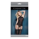 Coquette - Przezroczysty top typu halter z dołączonymi pończochami