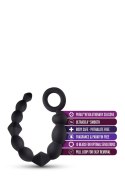 ANAL ADVENTURES PLATINUM SILICONE BEGINNER ANAL BEADS BLACK