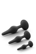 ANAL ADVENTURES PLATINUM SILICONE BEGINNER PLUG KIT BLACK