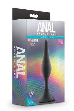 ANAL ADVENTURES PLATINUM SILICONE BEGINNER PLUG LARGE BLACK