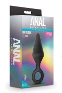 ANAL ADVENTURES PLATINUM SILICONE LOOP PLUG LARGE BLACK