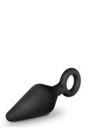 ANAL ADVENTURES PLATINUM SILICONE LOOP PLUG LARGE BLACK