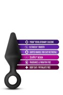 ANAL ADVENTURES PLATINUM SILICONE LOOP PLUG LARGE BLACK