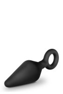 ANAL ADVENTURES PLATINUM SILICONE LOOP PLUG MEDIUM BLACK