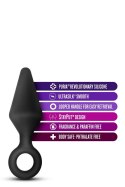 ANAL ADVENTURES PLATINUM SILICONE LOOP PLUG MEDIUM BLACK