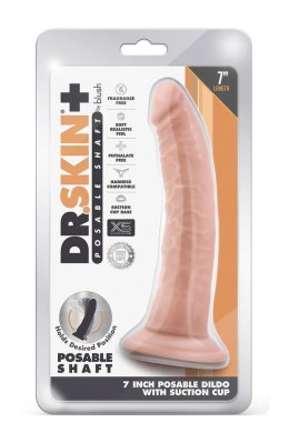 DR. SKIN PLUS 7 INCH POSABLE DILDO VANILLA