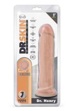 DR. SKIN SILICONE DR. HENRY 9 INCH DILDO WITH SUCTION CUP VANILLA