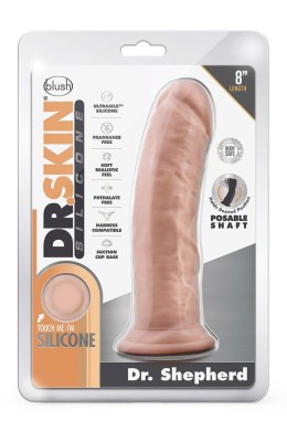 DR. SKIN SILICONE DR. SHEPHERD 8 INCH DILDO WITH SUCTION CUP VANILLA