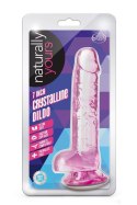 NATURALLY YOURS  7" CRYSTALLINE DILDO ROSE