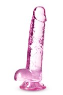 NATURALLY YOURS  7" CRYSTALLINE DILDO ROSE