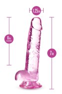 NATURALLY YOURS  7" CRYSTALLINE DILDO ROSE