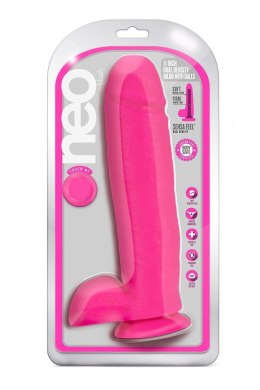 NEO 11 INCH DUAL DENSITY DILDO NEON PINK