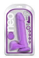 NEO 8 INCH DUAL DENSITY DILDO NEON PURPLE