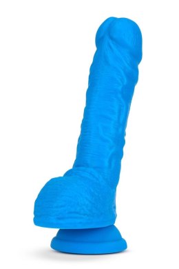 NEO 9 INCH DUAL DENSITY DILDO NEON BLUE