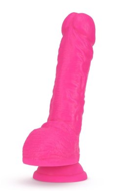 NEO 9 INCH DUAL DENSITY DILDO NEON PINK