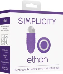 Simplicity by shots - Bezprzewodowe jajeczko stymulujące z pilotem Ethan