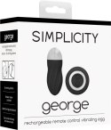 Simplicity by shots - Bezprzewodowe jajeczko stymulujące z pilotem George