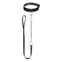 Rosy Gold - Collar with Leash - Black