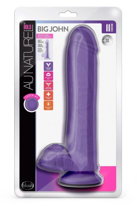 AU NATUREL BOLD BIG JOHN 11" DILDO PURPLE