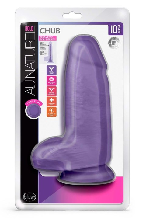 AU NATUREL BOLD CHUB 10" DILDO PURPLE