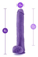 AU NATUREL BOLD DADDY 14" DILDO PURPLE