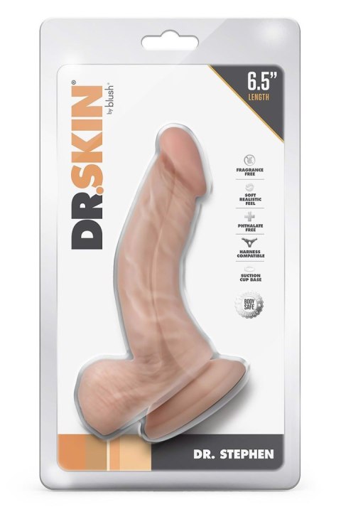 DR. SKIN DR. STEPHEN 6.5 INCH DILDO WITH BALLS BEIGE