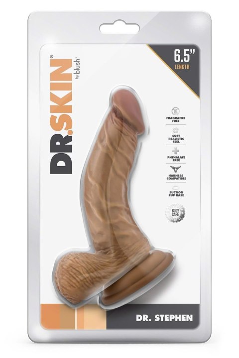 DR. SKIN DR. STEPHEN 6.5 INCH DILDO WITH BALLS TAN