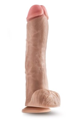 DR. SKIN MR. SAVAGE 11.5 INCH DILDO WITH BALLS BEIGE