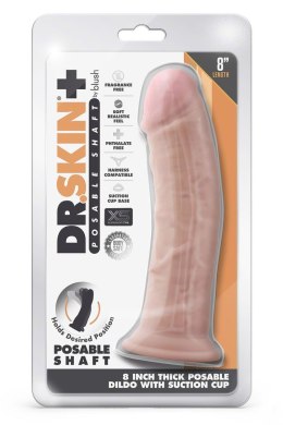 DR. SKIN PLUS 8 INCH THICK POSABLE DILDO VANILLA