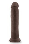 DR. SKIN PLUS 9 INCH POSABLE THICK DILDO CHOCOLATE