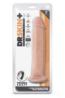 DR. SKIN PLUS 9 INCH POSABLE THICK DILDO VANILLA