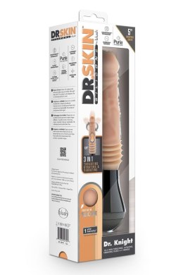 DR. SKIN SILICONE DR. KNIGHT THRUSTING GYRATING VIBRATING DILDO BEIGE