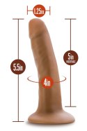 DR. SKIN SILICONE DR. LUCAS 5 INCH DONG WITH SUCTION CUP MOCHA