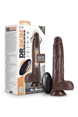 DR. SKIN SILICONE DR. MURPHY 8Â INCH THRUSTING DILDO CHOCOLATE