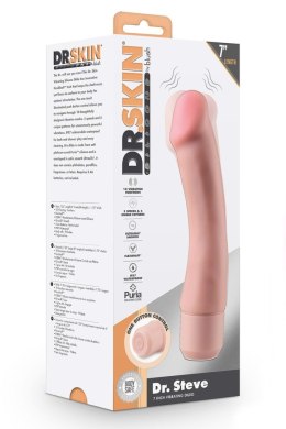 DR. SKIN SILICONE - DR. STEVE 7 INCH VIBRATING DILDO  BEIGE