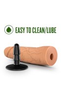 LOCK ON DYNAMITE 7 INCH DILDO WITH SUCTION CUP ADAPTER MOCHA