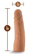 LOCK ON DYNAMITE 7 INCH DILDO WITH SUCTION CUP ADAPTER MOCHA