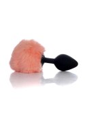 Plug-Jewellery Silicon PLUG - Bunny Tail - Black-Peach