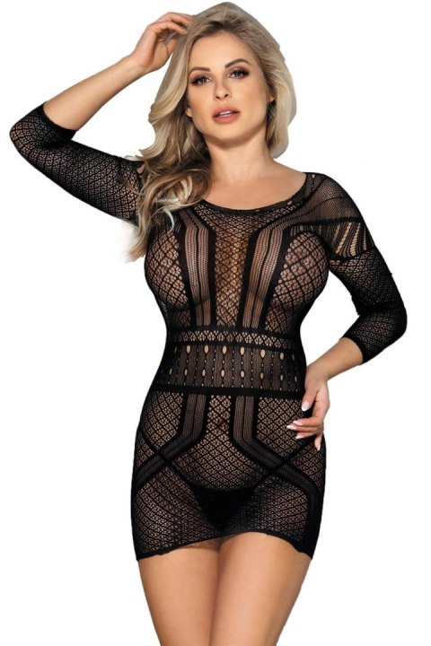 MESH DRESS H3192 BLACK (Size: TU)