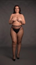 Panty with small fishnet structure.