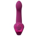 Riko - Rechargeable Triple Action Thumper with Advanced Finger Motion & Pulse Wave Stimulator - Pink