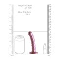 Ouch! - Silikonowe dildo z koralikami - 13 cm