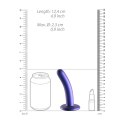 Ouch! - Wąskie silikonowe dildo z przyssawką 12 cm