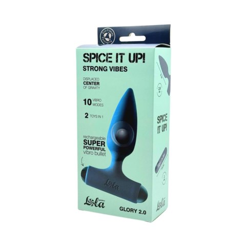 Anal Plug with Rechargeable Bullet Spice it Up Glory 2.0