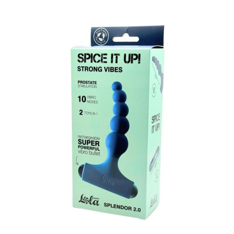 Anal Plug with Rechargeable Bullet Spice it Up Splendor 2.0