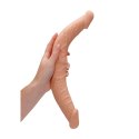 RealRock - Podwójne wygięte dildo mega długie 36cm