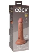 6 Inch 2Density Silicone Cock Caramel skin tone