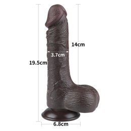 7.5'' Sliding Skin Dual Layer Dong Black